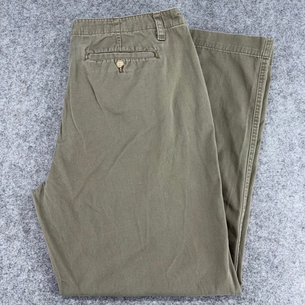 Lauren Ralph Lauren Olive Green Khaki Wide Leg Chino Pants Womens 16 Cotton